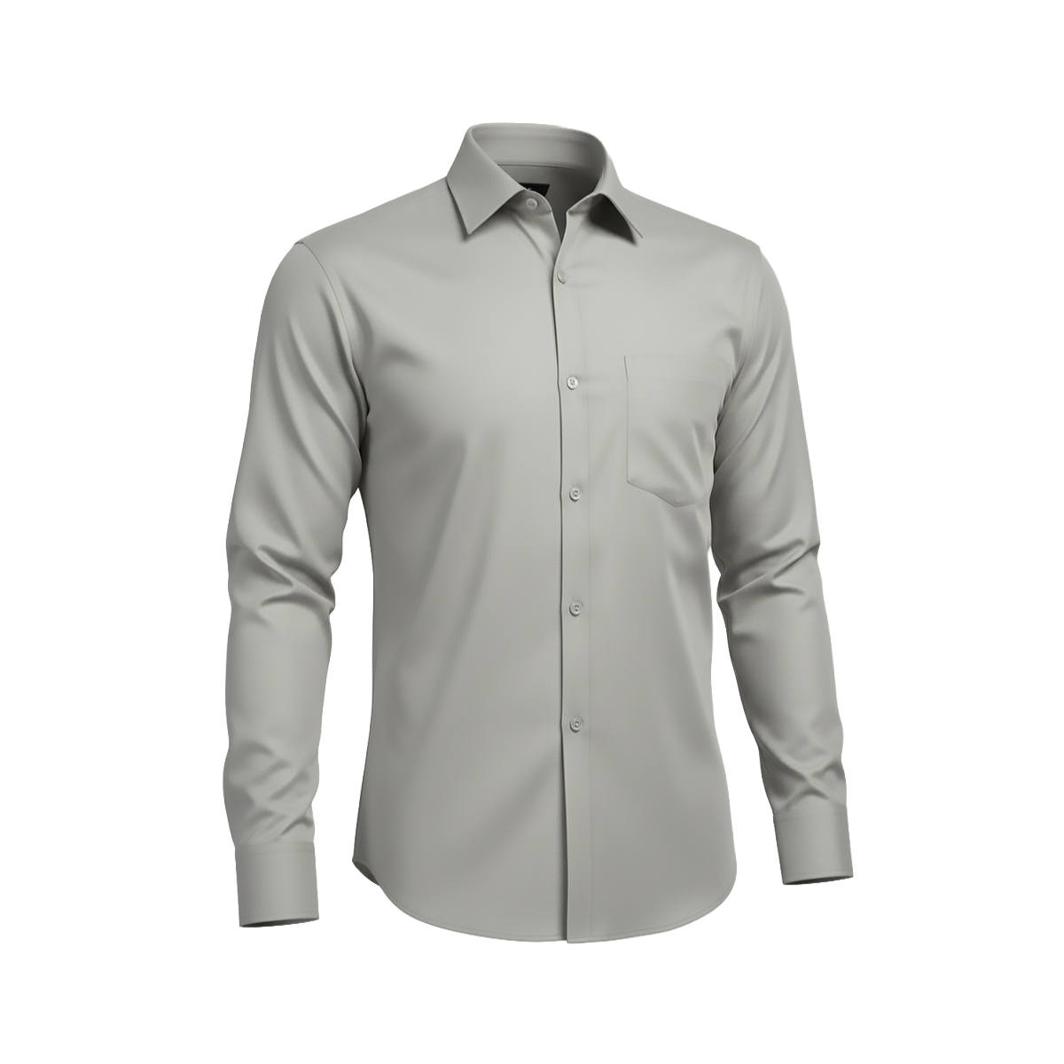 Light Grey Tailored Fit Formal Shirt