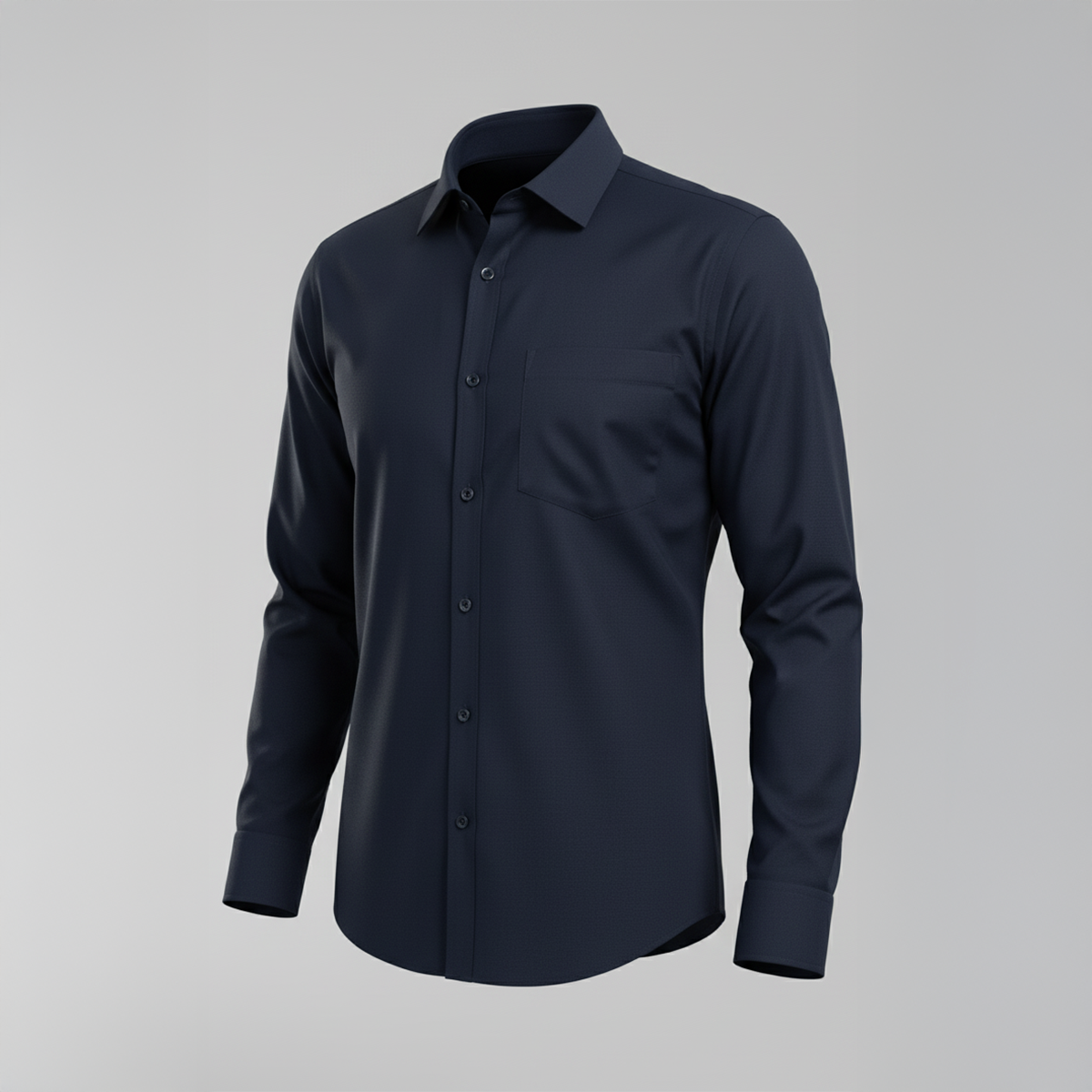 Nakear Navy Slim Fit Formal Shirt