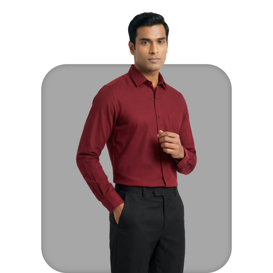 Crimson Red Tailored Fit Formal Shirt