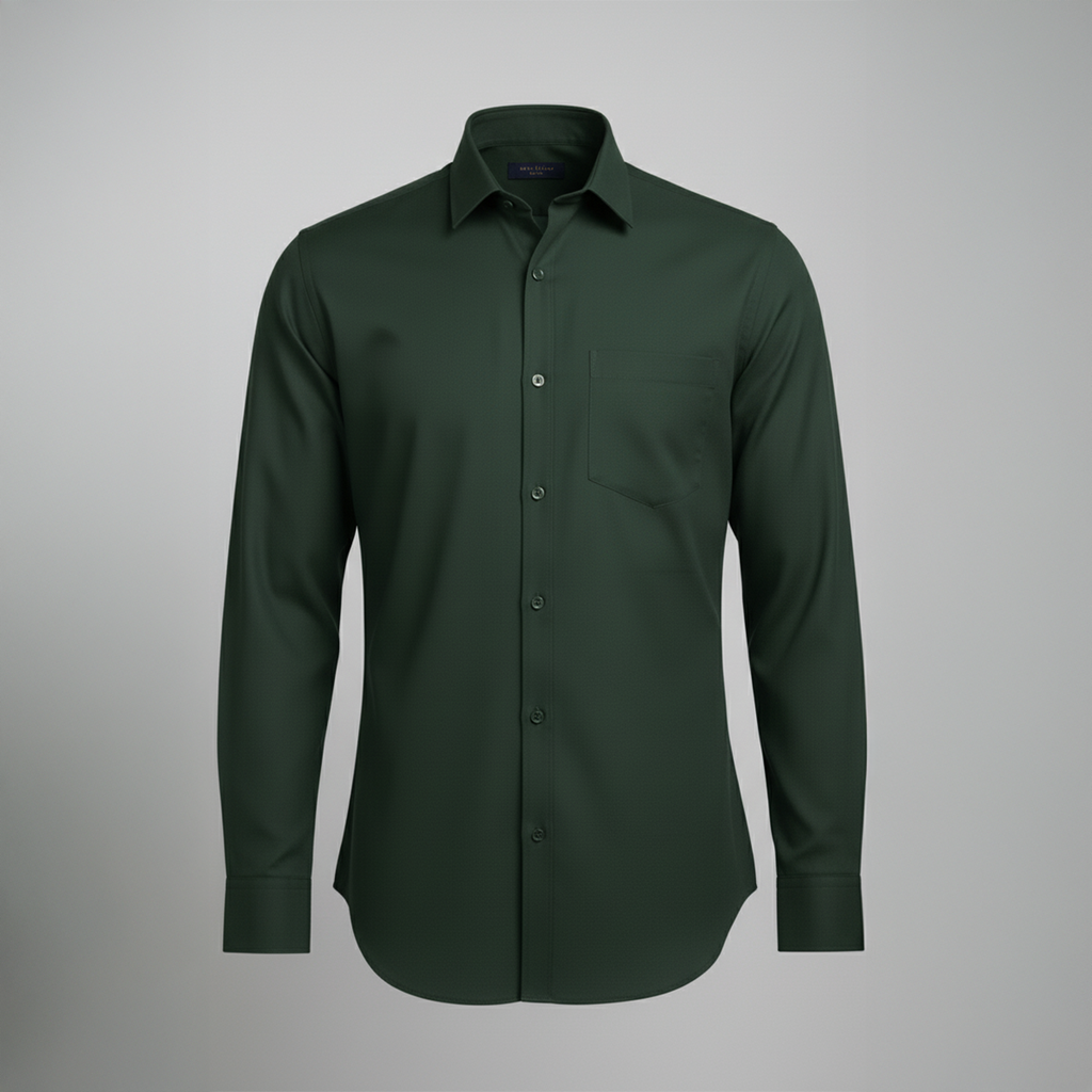 Forest Green Tailored Fit Formal Shirt