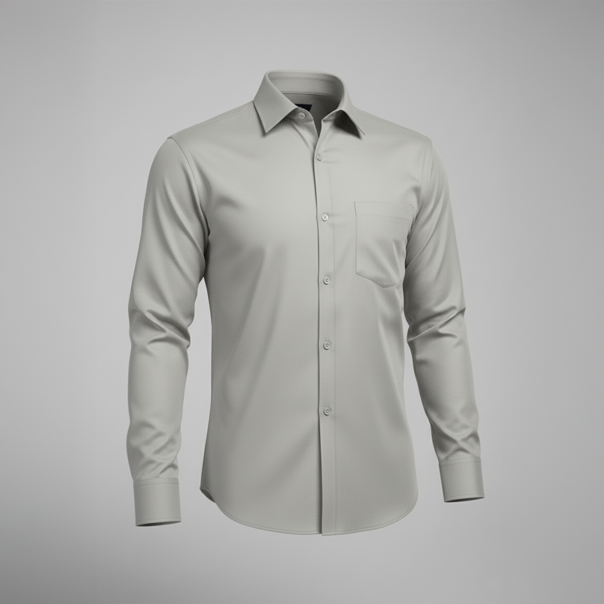 Light Grey Tailored Fit Formal Shirt