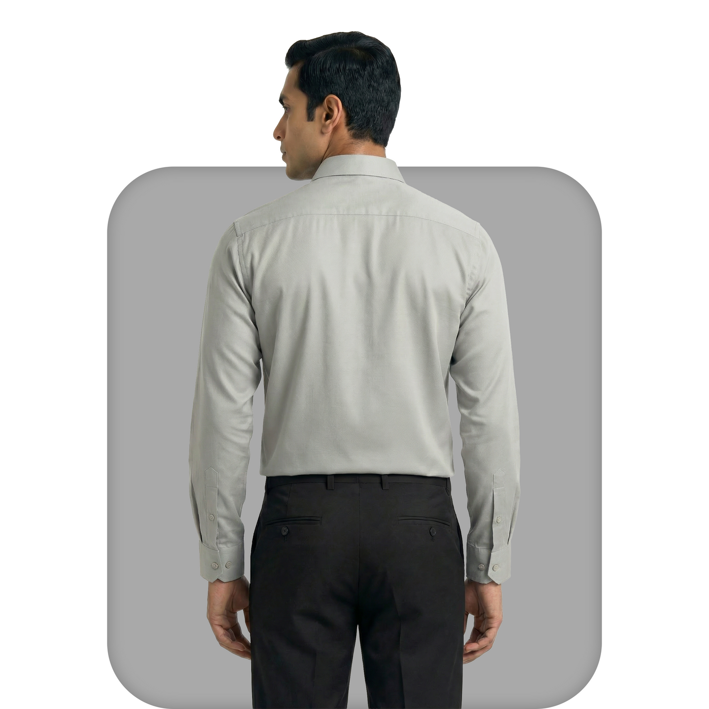 Light Grey Tailored Fit Formal Shirt