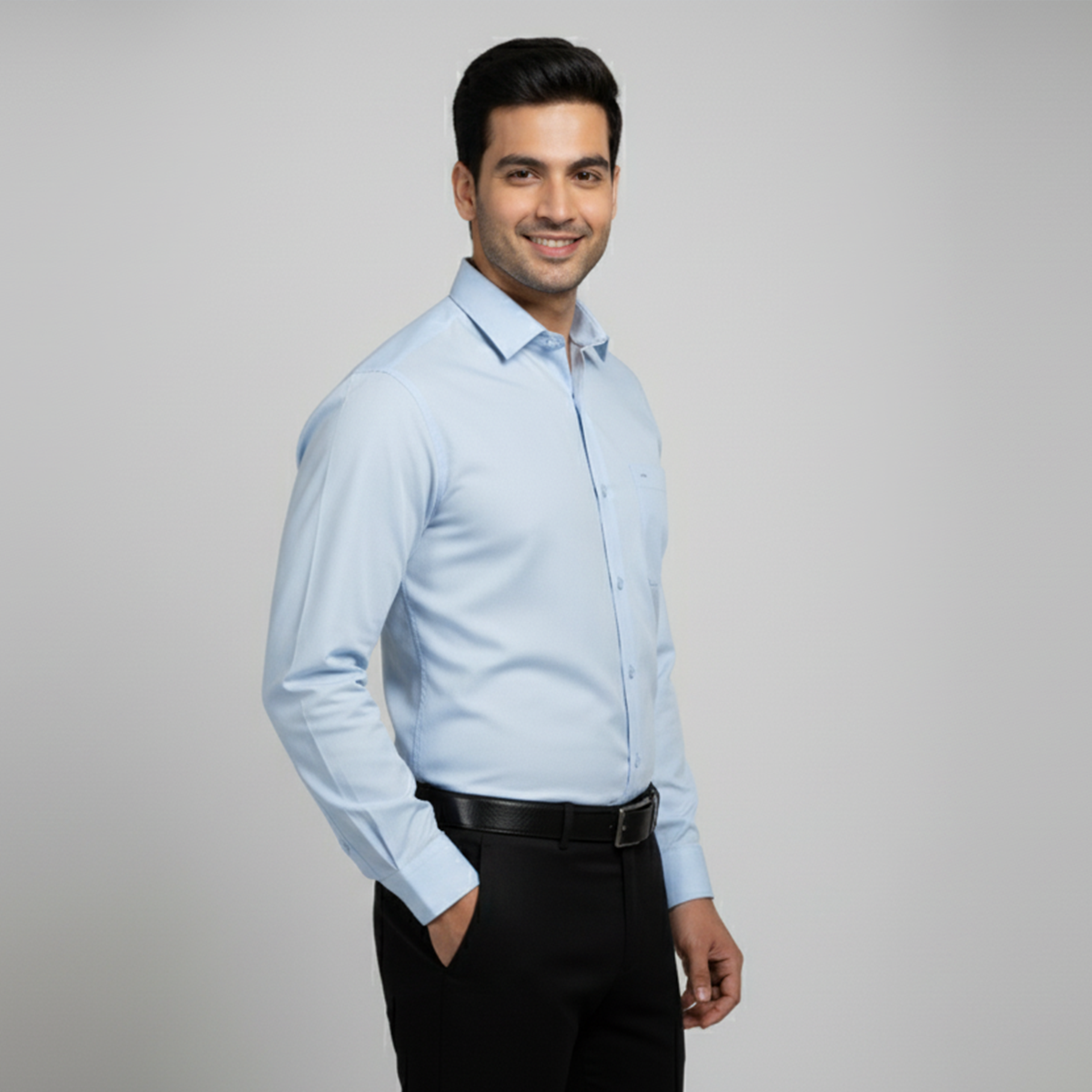 Sky Blue Tailored Fit Formal Shirt