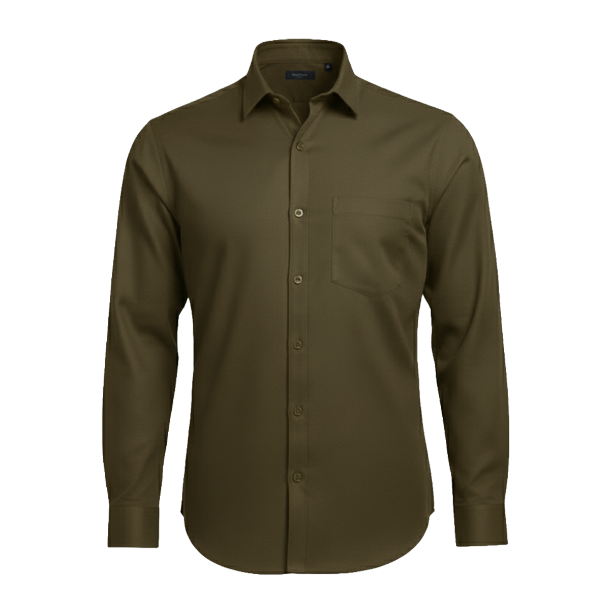 Deep Olive Tailored Fit Formal Shirt