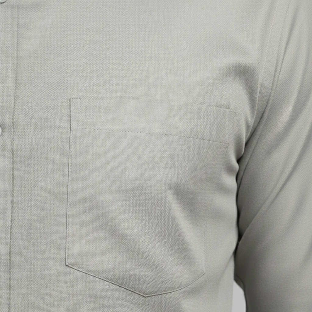 Light Grey Tailored Fit Formal Shirt