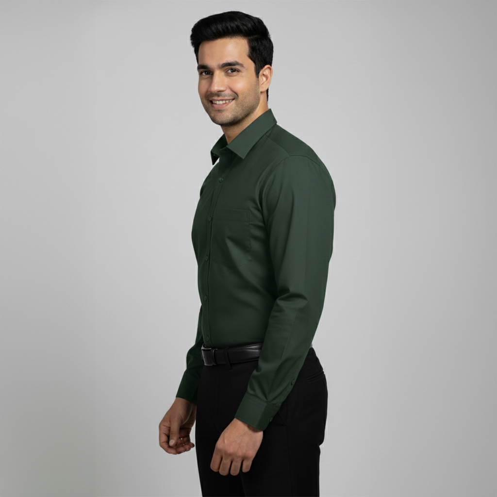 Forest Green Tailored Fit Formal Shirt