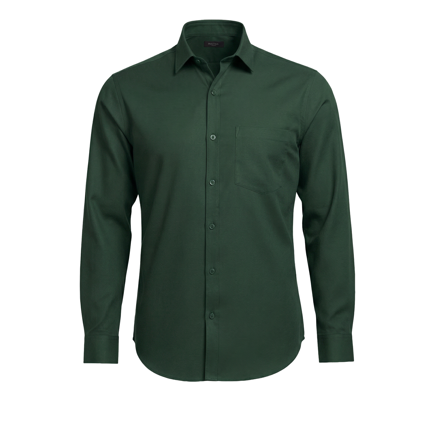 Olive Green Tailored Fit Formal Shirt